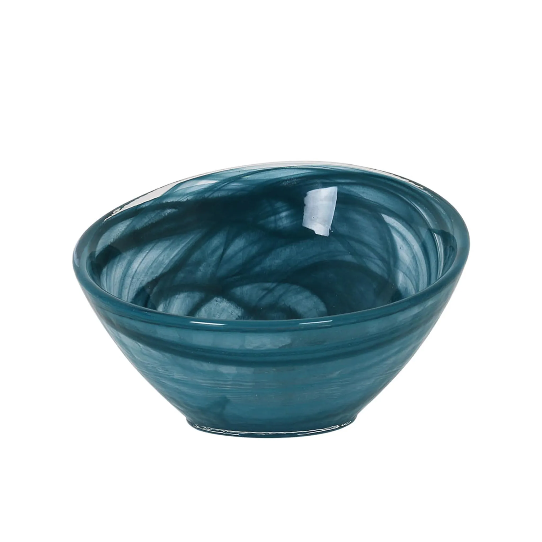 Online Teal Marble Glass Bowl, 14.5cm Tableware Brands|Crockery & Dinnerware