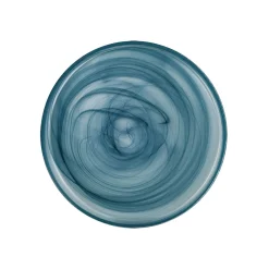 Clearance Teal Marble Glass Dinner Plate, 28cm Plates|Crockery & Dinnerware