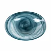 Online Teal Marble Glass Salad Bowl, 30cm Tableware Brands|Crockery & Dinnerware