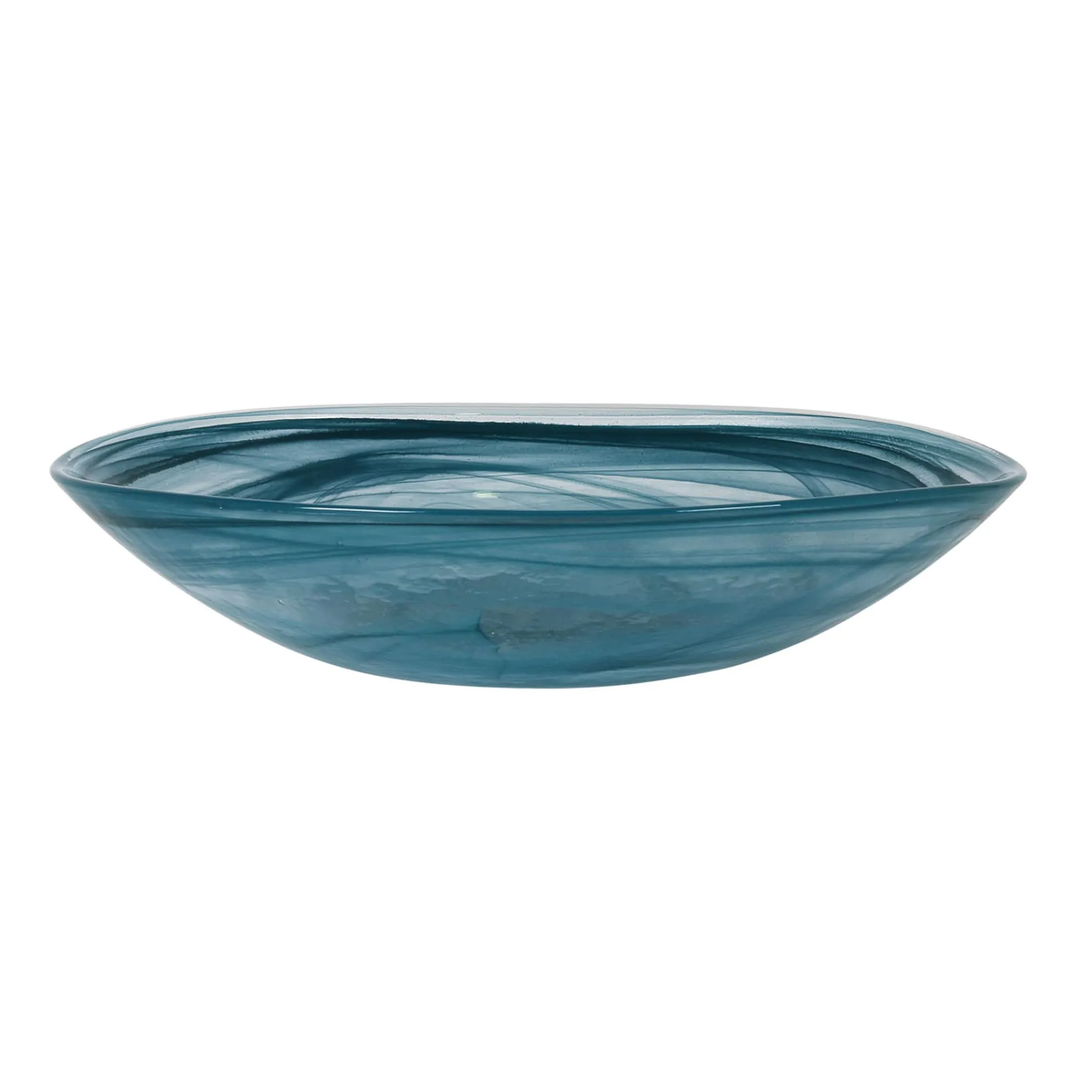 Online Teal Marble Glass Salad Bowl, 30cm Tableware Brands|Crockery & Dinnerware
