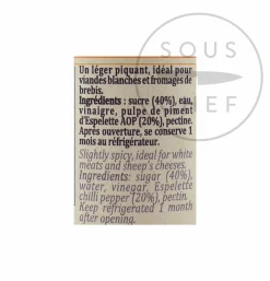 Online Espelette Pepper Jelly, 90g Ingredients Brands|French Ingredients