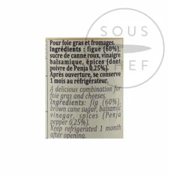 Fig Chutney With Penja Pepper, 100g Ingredients Brands|French Ingredients