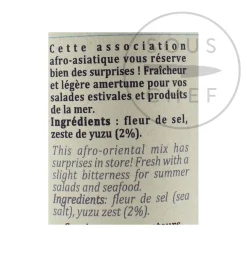 Sale Fleur De Sel With Yuzu Zest, 90g Ingredients Brands|Herbs & Spices