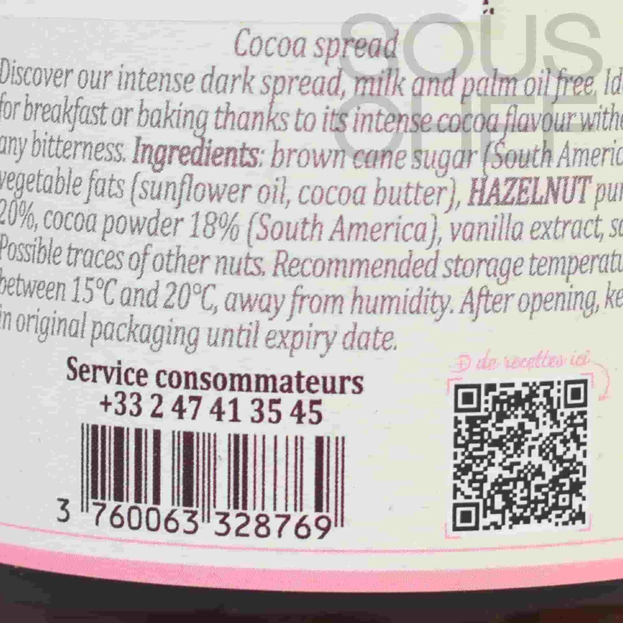 Intense Dark Spread, 300g Ingredients Brands|Italian Ingredients