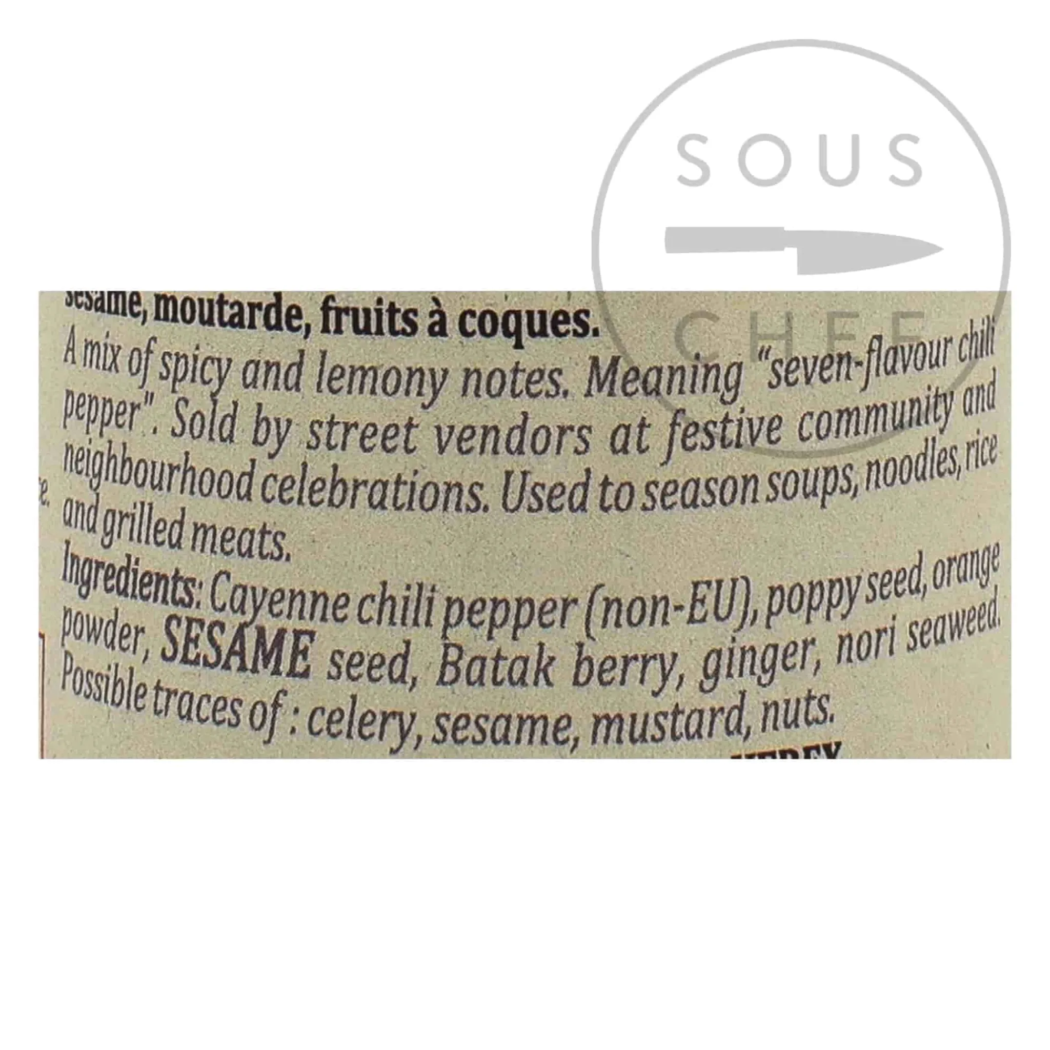Outlet Shichimi Togarashi Spices, 50g Ingredients Brands|Japanese Ingredients