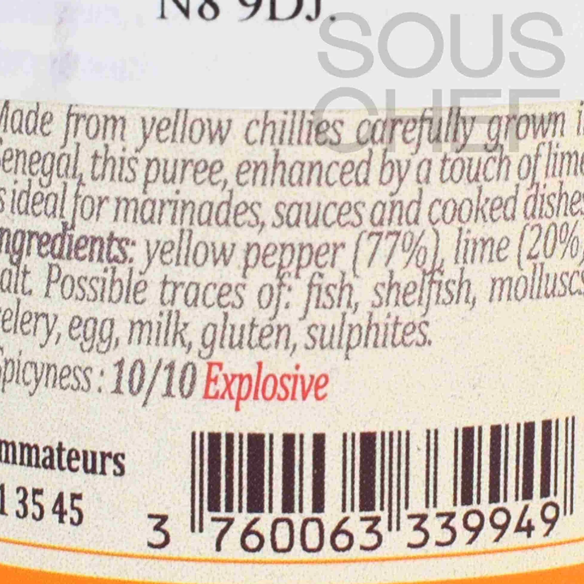 Online Yellow Chilli Puree with Lime, 100g Ingredients Brands|Mexican Ingredients