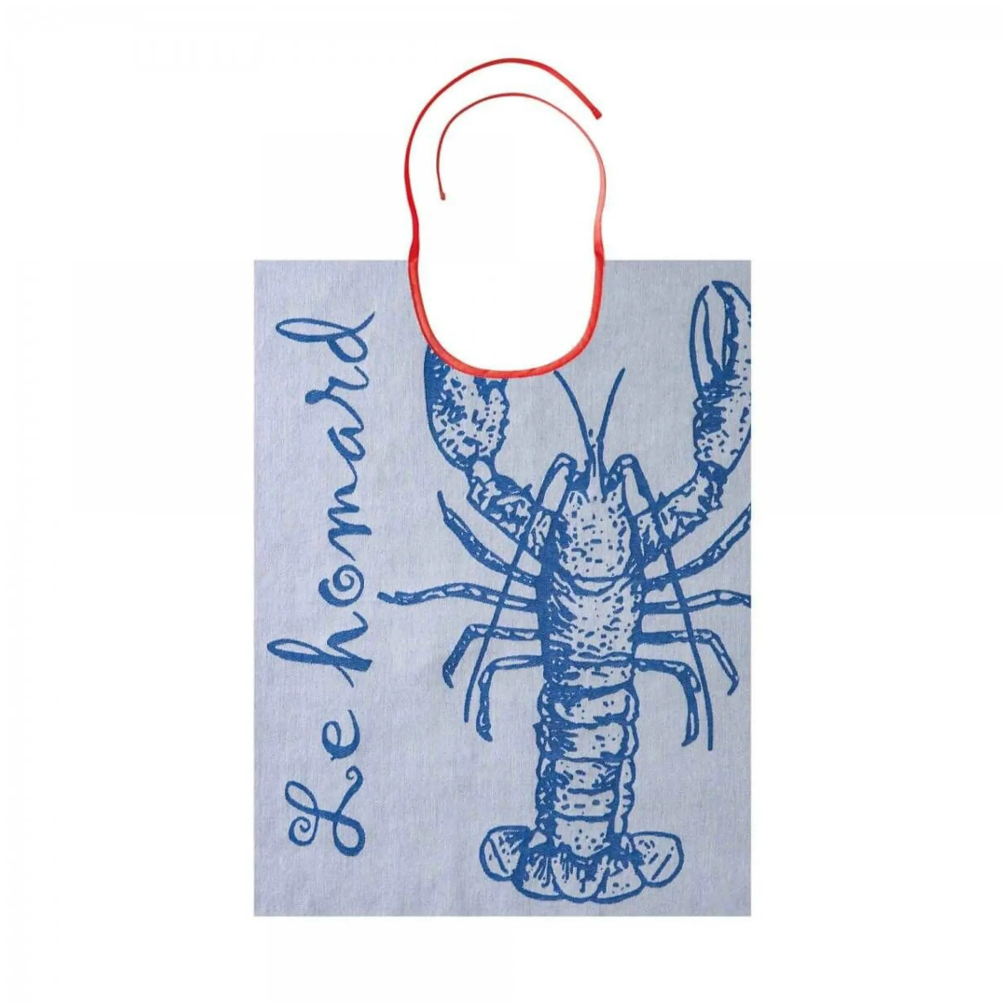 The Blue Lobster French Seafood Bib Kitchen Textiles & Clothing