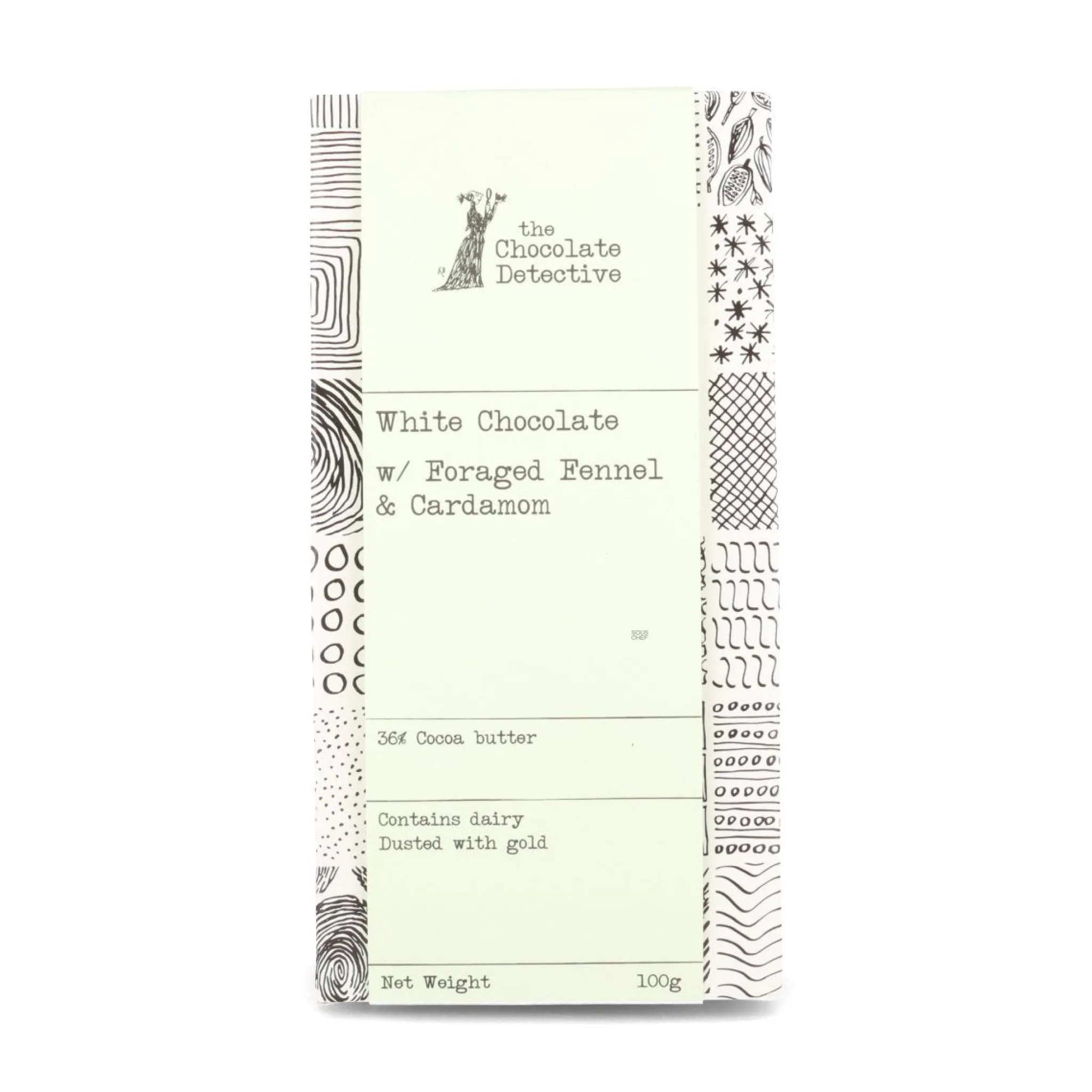 Hot The White Broken Chocolate with Foraged Fennel & Cardamom, 100g Ingredients Brands|Chocolate & Sweets