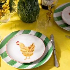 Outlet Green Stripe Porcelain Dinner Plate, 27.5cm Tableware Brands|Plates