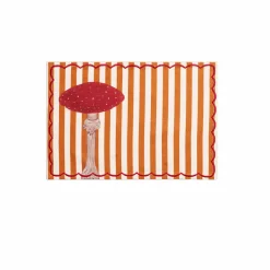 Striped Amanita Mushroom Cotton Placemat Tableware Brands