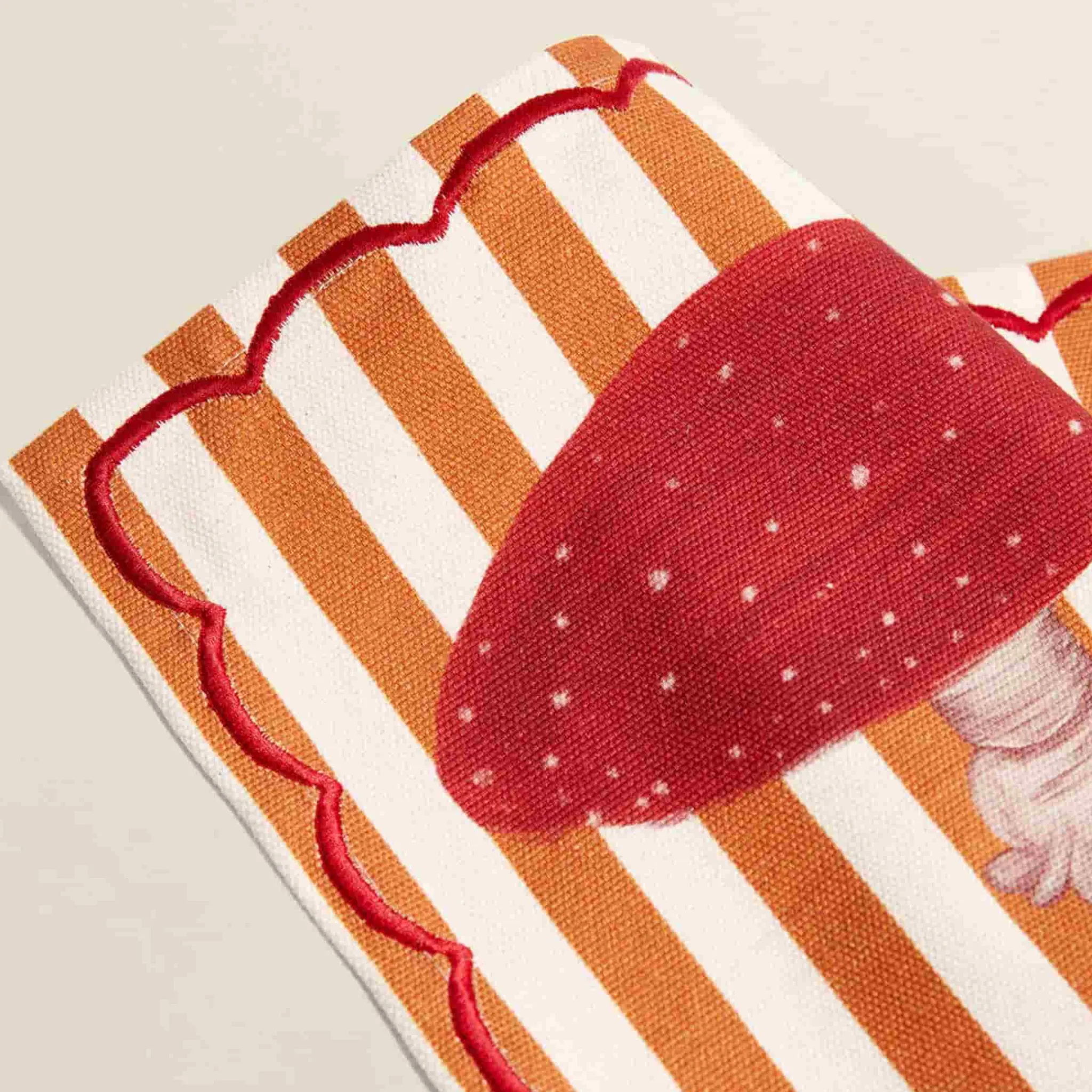 Striped Amanita Mushroom Cotton Placemat Tableware Brands