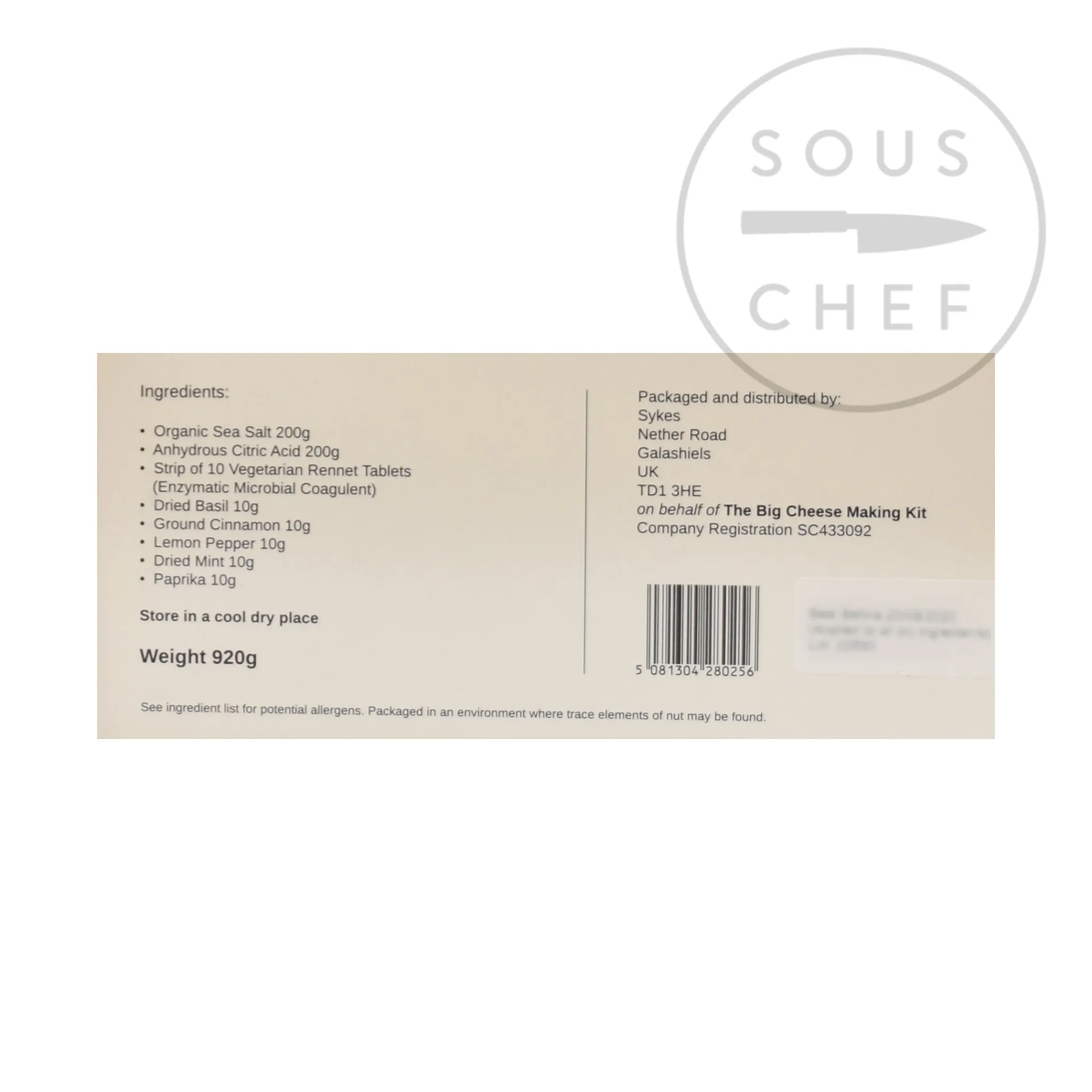 The Ultimate Cheese Making Kit, 920g Ingredients Brands|Recipe Kits