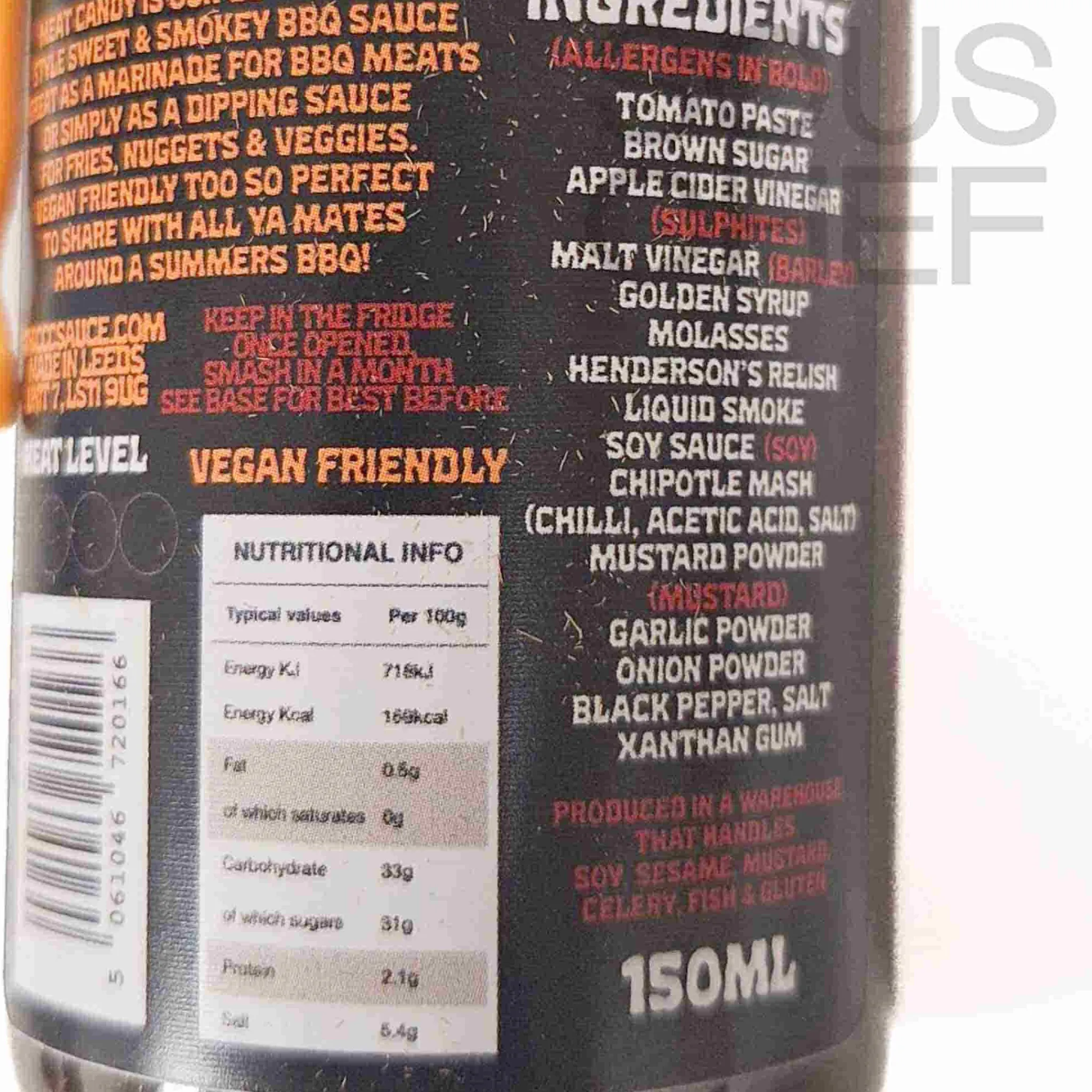 Outlet Meat Candy Texas BBQ Sauce, 150ml Ingredients Brands|Sauces & Condiments