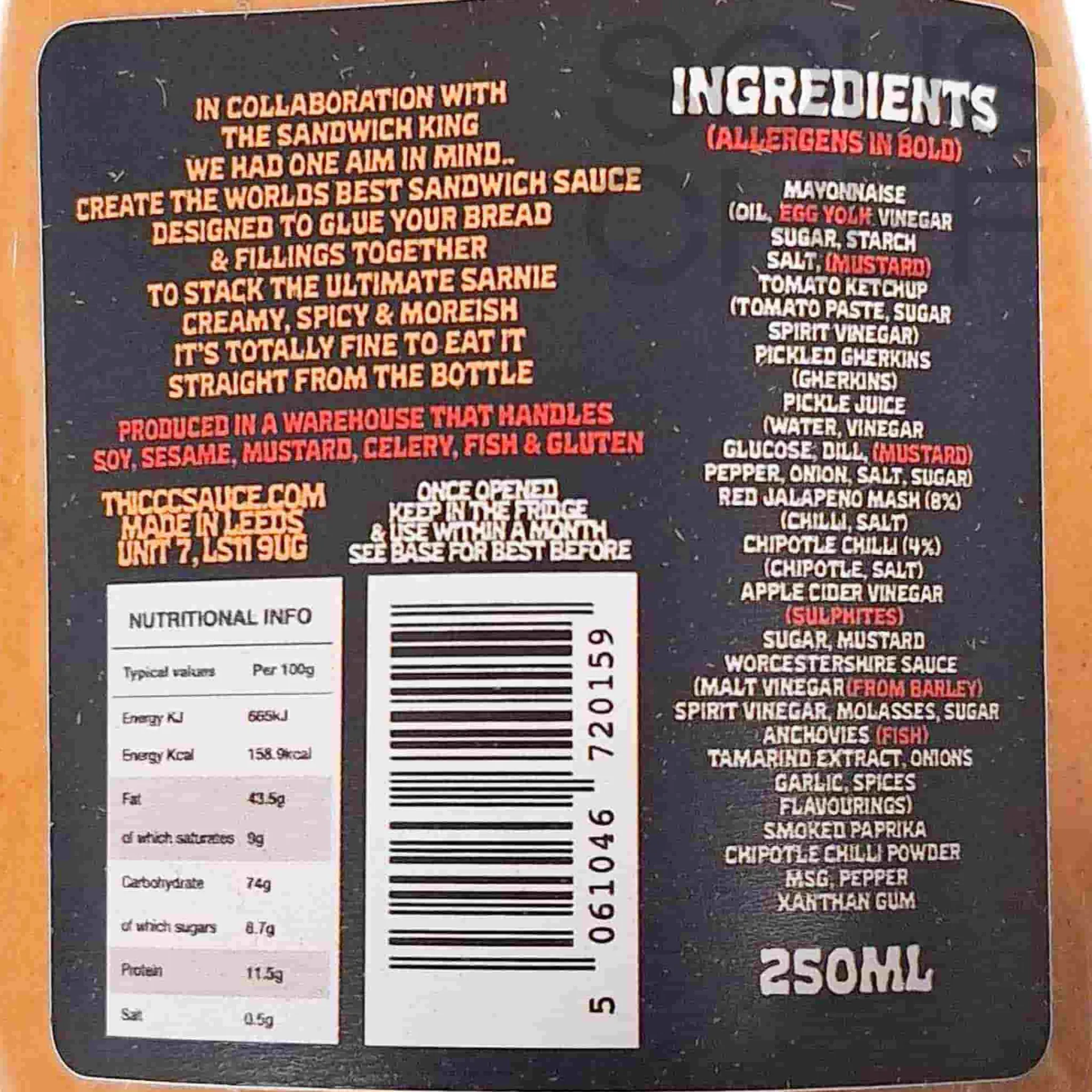 Hot Sandwich Glue Ultimate Sandwich Sauce, 250ml Sauces & Condiments|Ingredients Brands