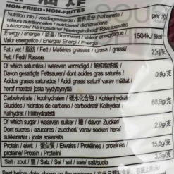 Hot Thin Shrimp Egg Noodles, 454g Ingredients Brands