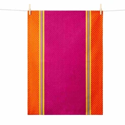 Sale Purple & Orange French Jacquard Tea Towel Kitchen Textiles & Clothing