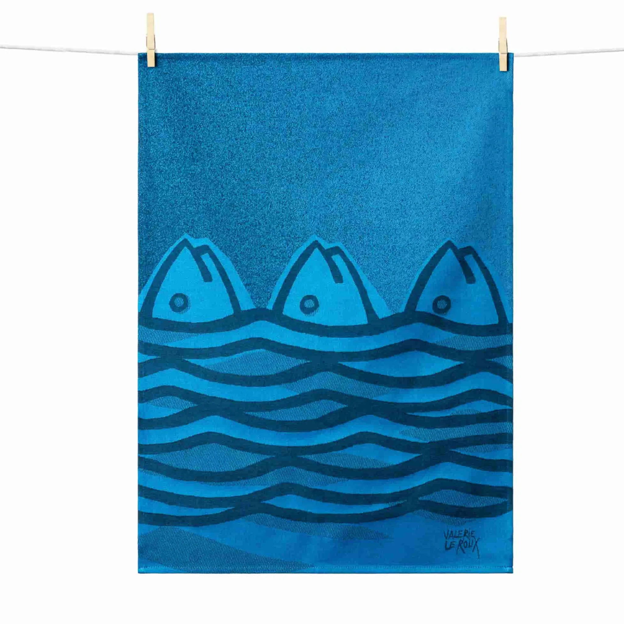Hot Sardines French Jacquard Tea Towel Kitchen Textiles & Clothing