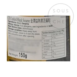 Hot Toasted Black Sesame Seeds, 150g Korean Ingredients|Japanese Ingredients