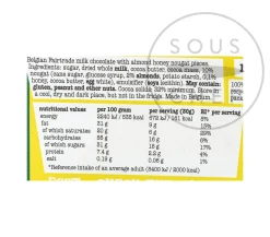 Hot Milk Chocolate with Almond, Honey & Nougat, 180g Ingredients Brands|Chocolate & Sweets