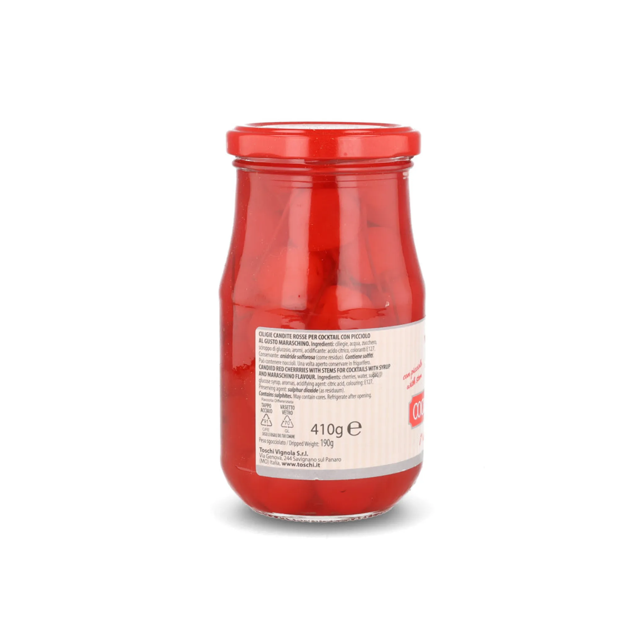 Online Red Cocktail Cherries, 410g Ingredients Brands|Italian Ingredients