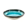 Outlet Turquoise Large Round Dish, 21.5cm dia x 4cm high Japanese Ingredients|Japanese Tableware