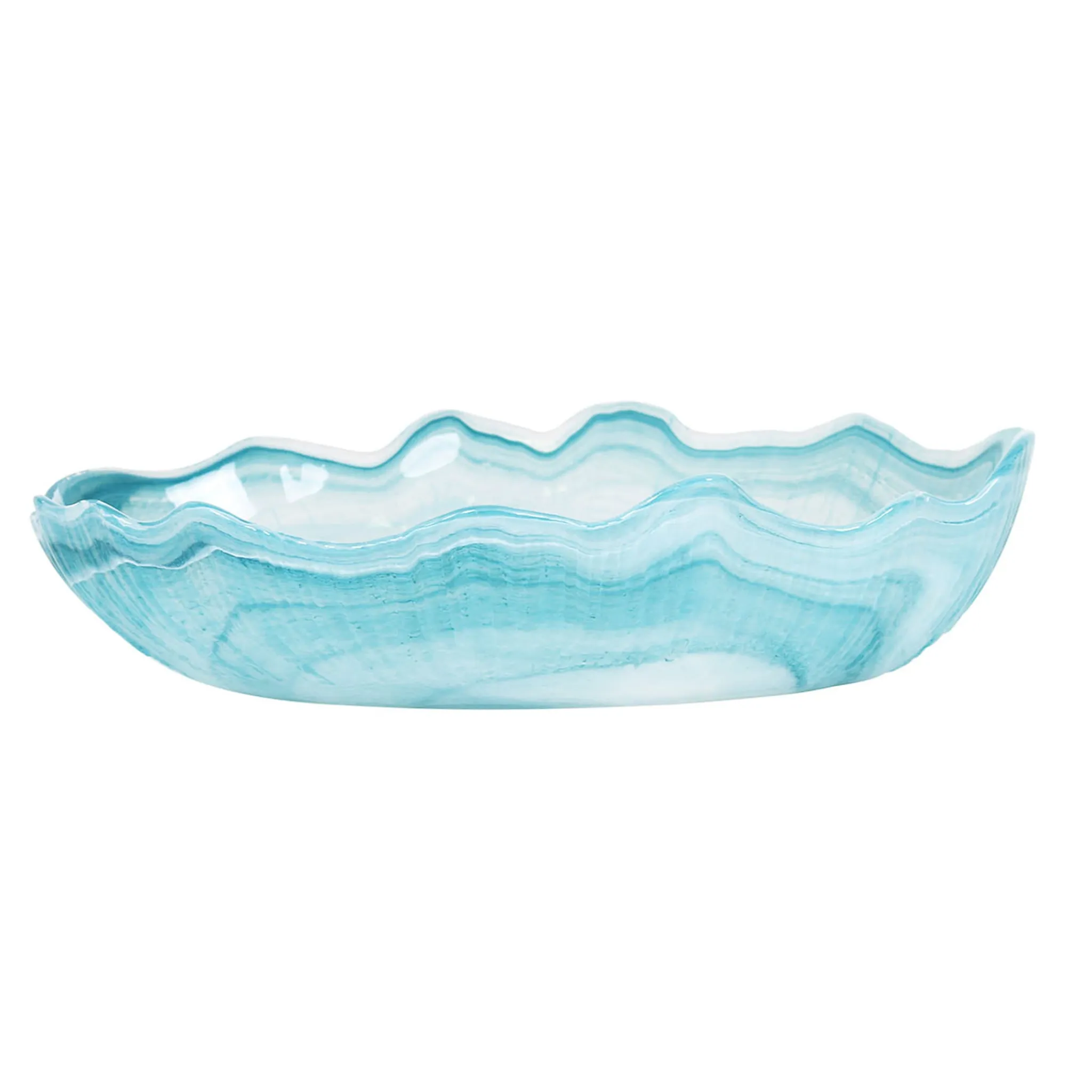 Best Turquoise Marble Glass Bowl, 21x14cm Tableware Brands|Crockery & Dinnerware
