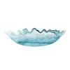 Hot Turquoise Marble Glass Serving Bowl, 40x30cm Tableware Brands|Crockery & Dinnerware
