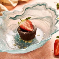 Hot Turquoise Marble Glass Serving Bowl, 40x30cm Tableware Brands|Crockery & Dinnerware