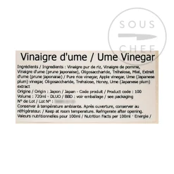 Ume Drinking Vinegar, 720ml Ingredients Brands|Japanese Ingredients