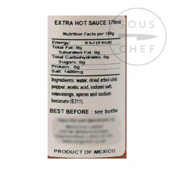 Sale Extra Hot Sauce, 370ml Ingredients Brands|Mexican Ingredients