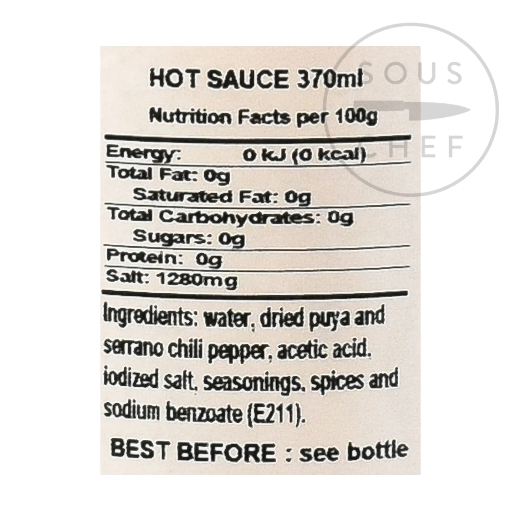 Hot Hot Sauce, 370ml Ingredients Brands|Mexican Ingredients