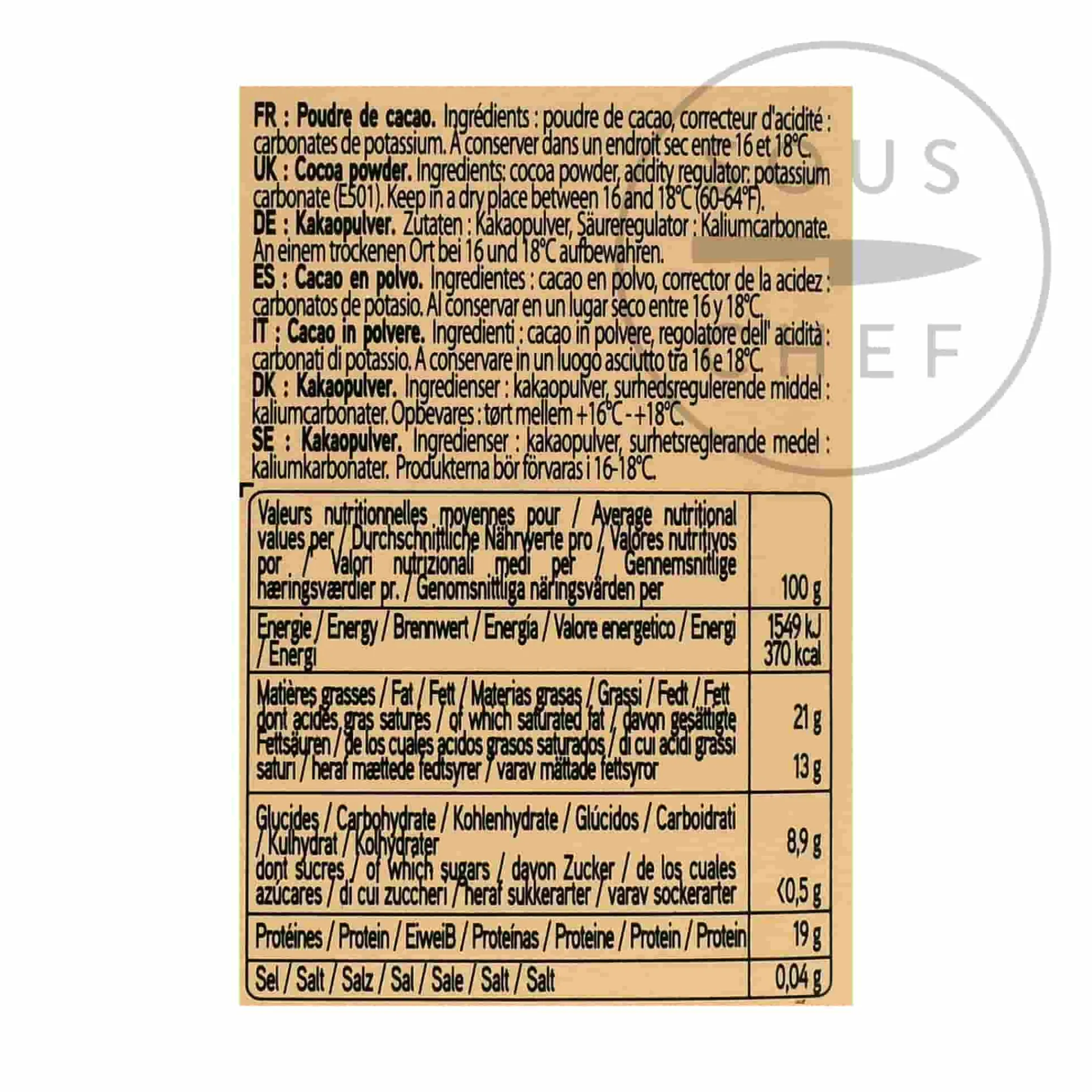Cocoa Powder, 250g French Ingredients|Chocolate & Sweets