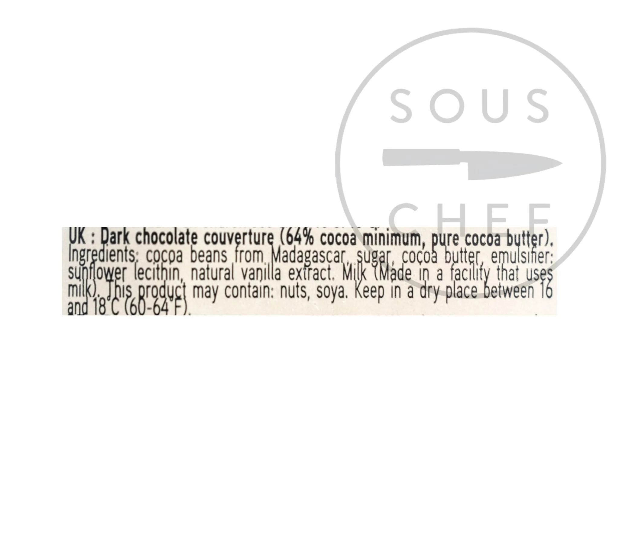 Hot Manjari 64% Dark Chocolate Chips, 250g Ingredients Brands|French Ingredients