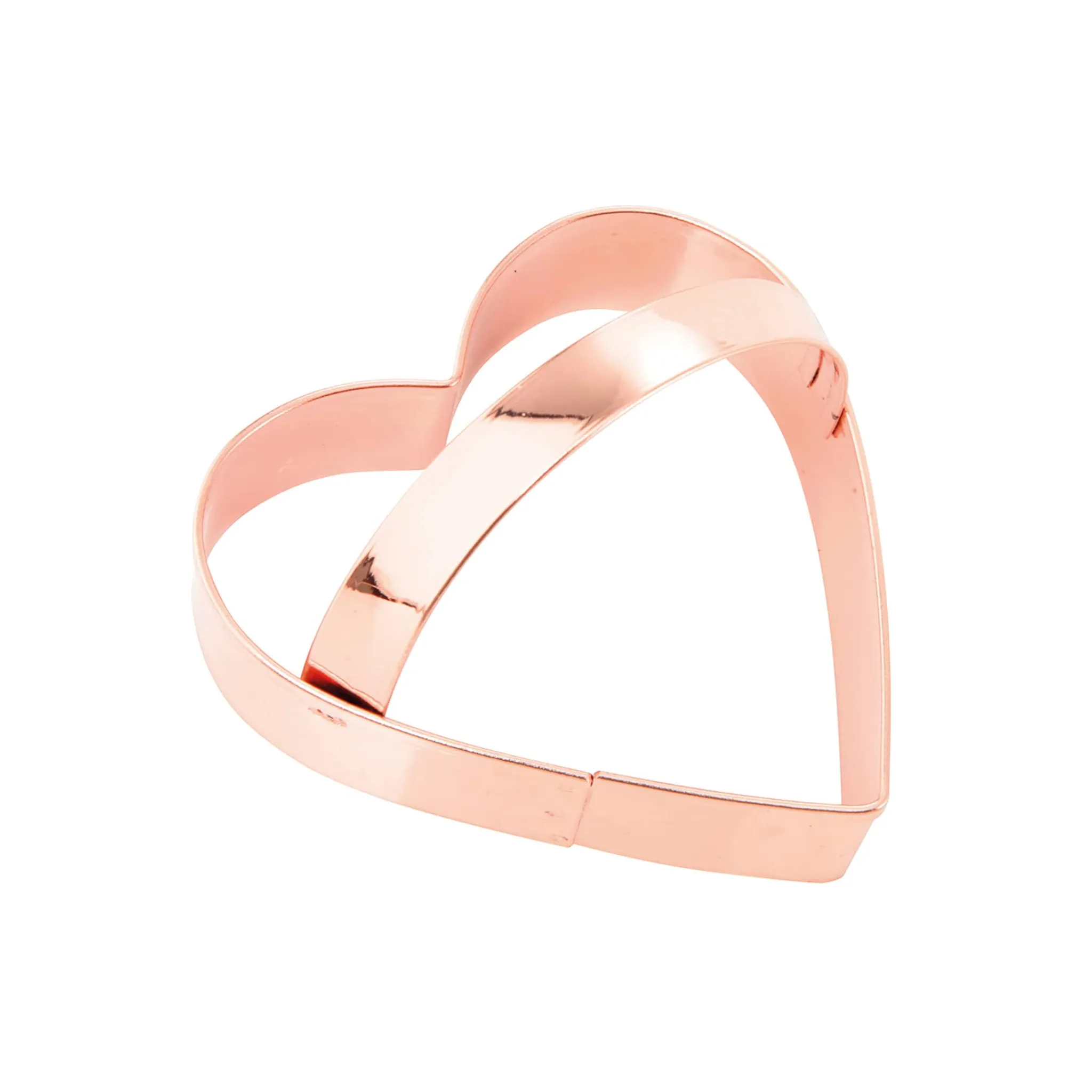 New Vintage Style Copper Heart Cookie Cutter with Handle Baking Supplies & Equipment