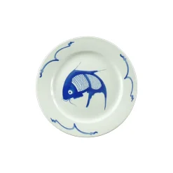 White & Blue Carp Side Plate, 20cm Tableware Brands|Chinese Ingredients
