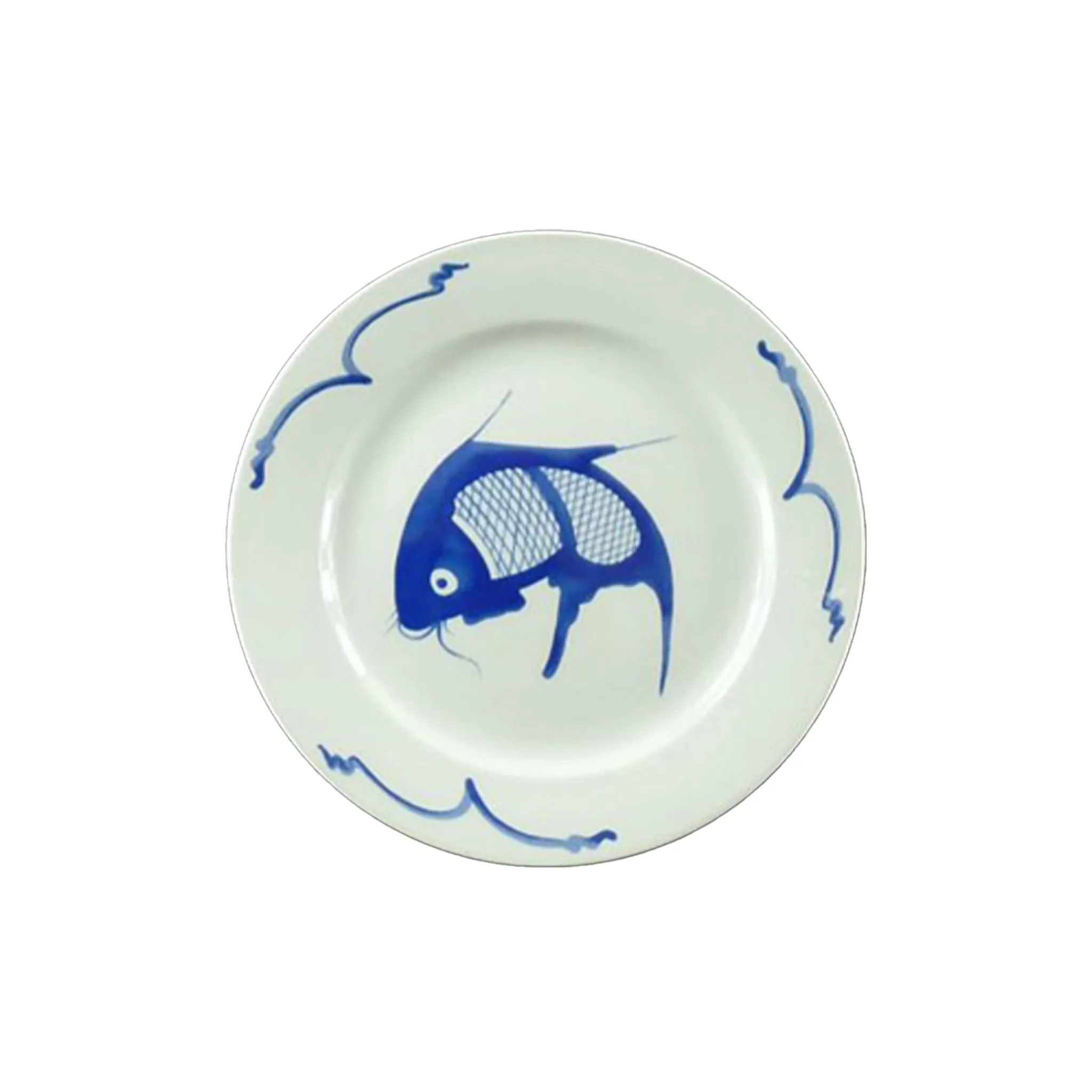 White & Blue Carp Side Plate, 20cm Tableware Brands|Chinese Ingredients