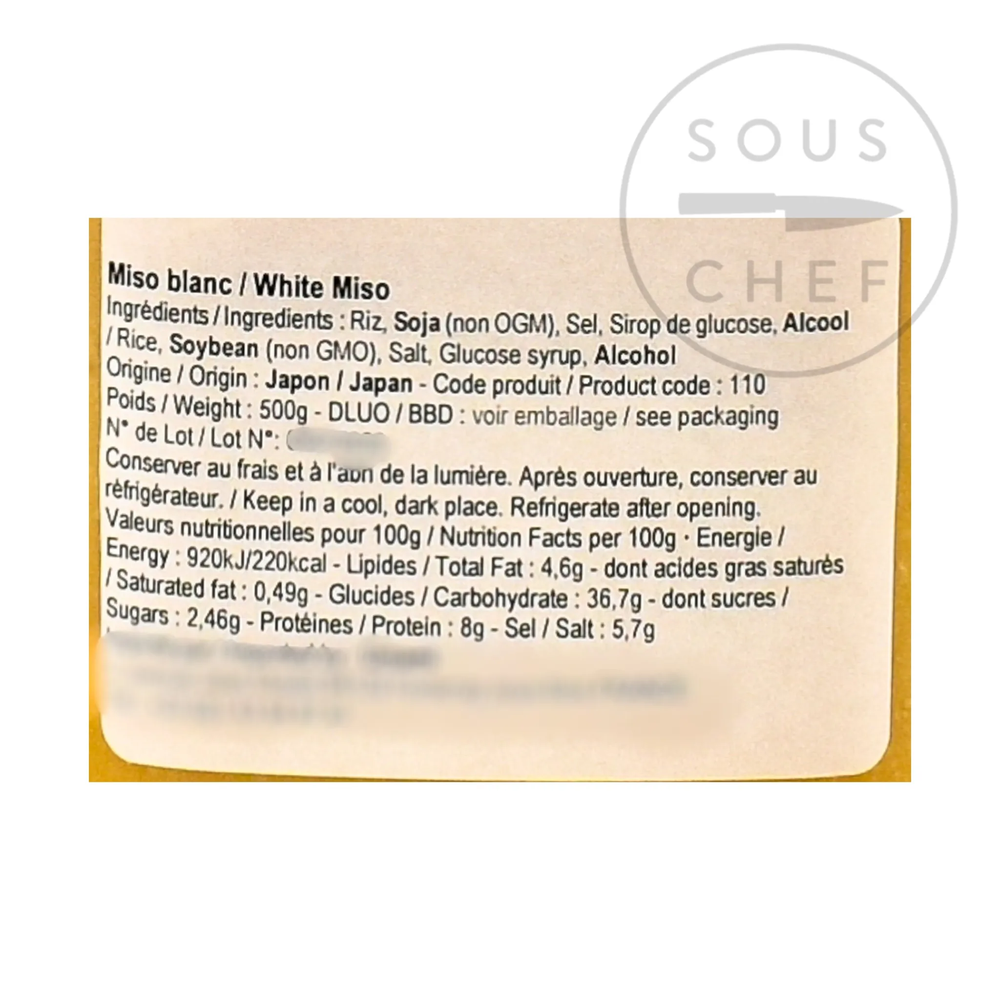 Sale White Shiro Miso, 500g Ingredients Brands|Japanese Ingredients