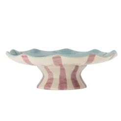 Outlet Willa Lilac Stripe Cake Tray, 28cm Tableware Brands
