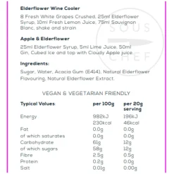 Best Premium Elderflower Syrup, 750ml Ingredients Brands|Made In The Uk