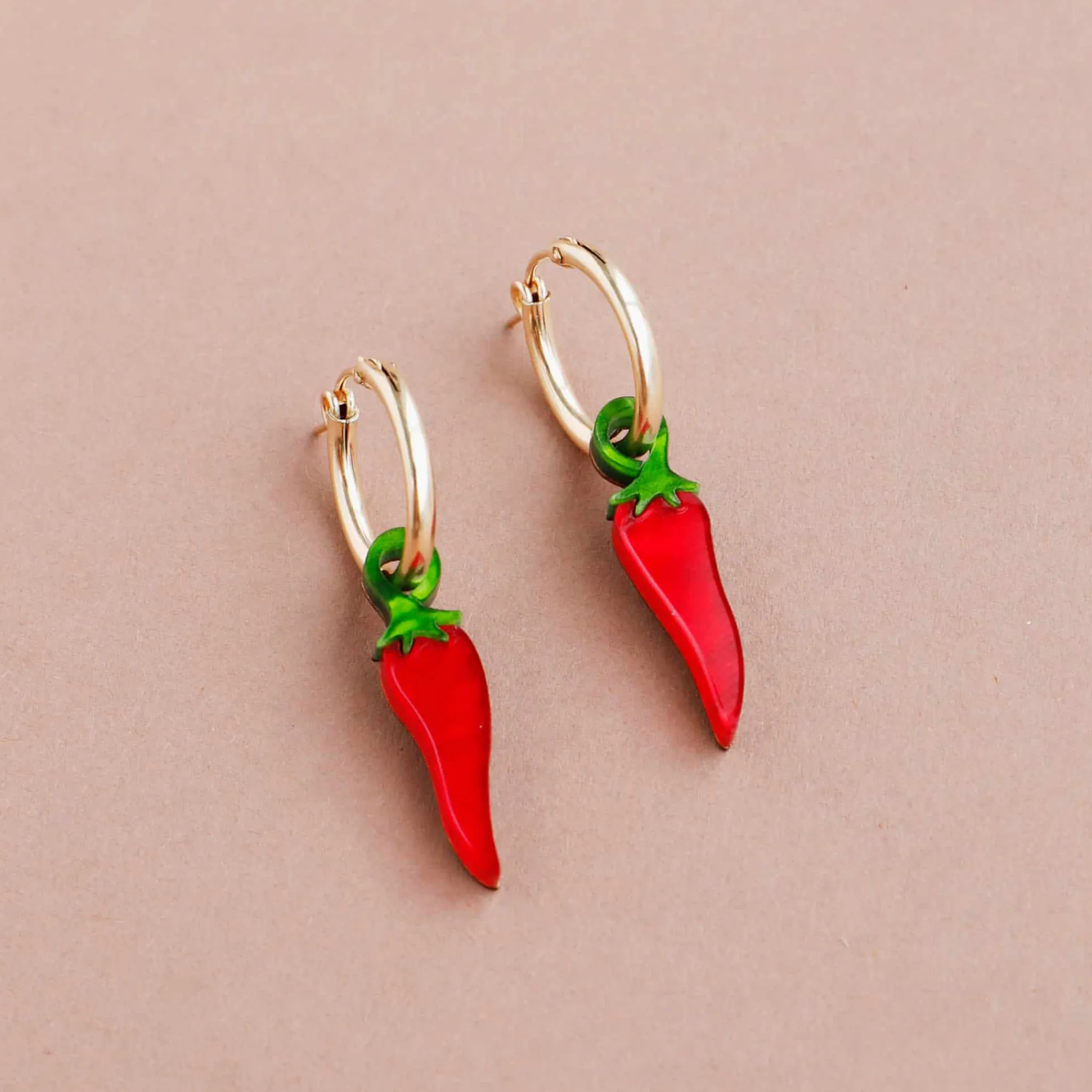 Chilli Pepper Hoop Earrings Tableware Brands