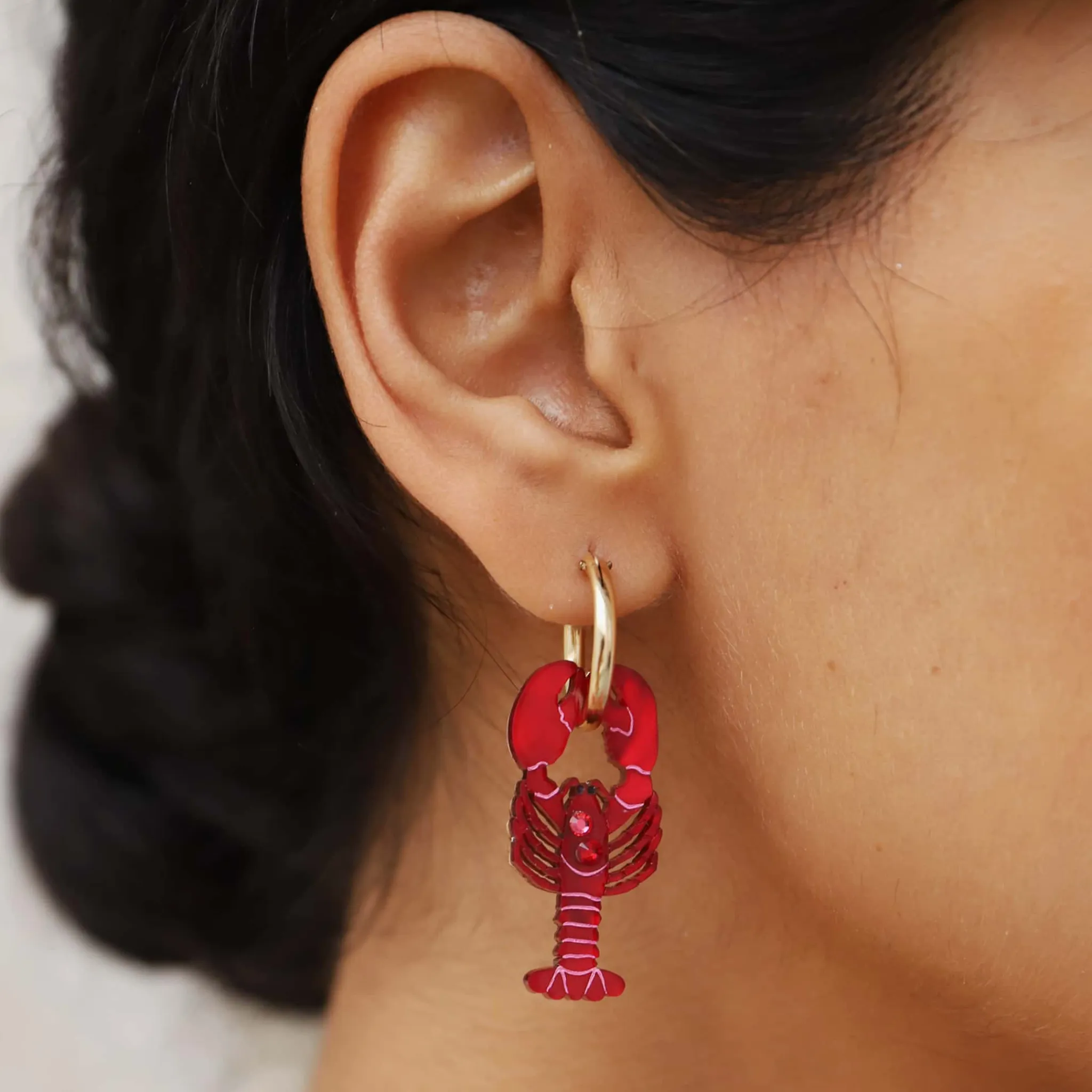 New Lobster Hoop Earrings Tableware Brands