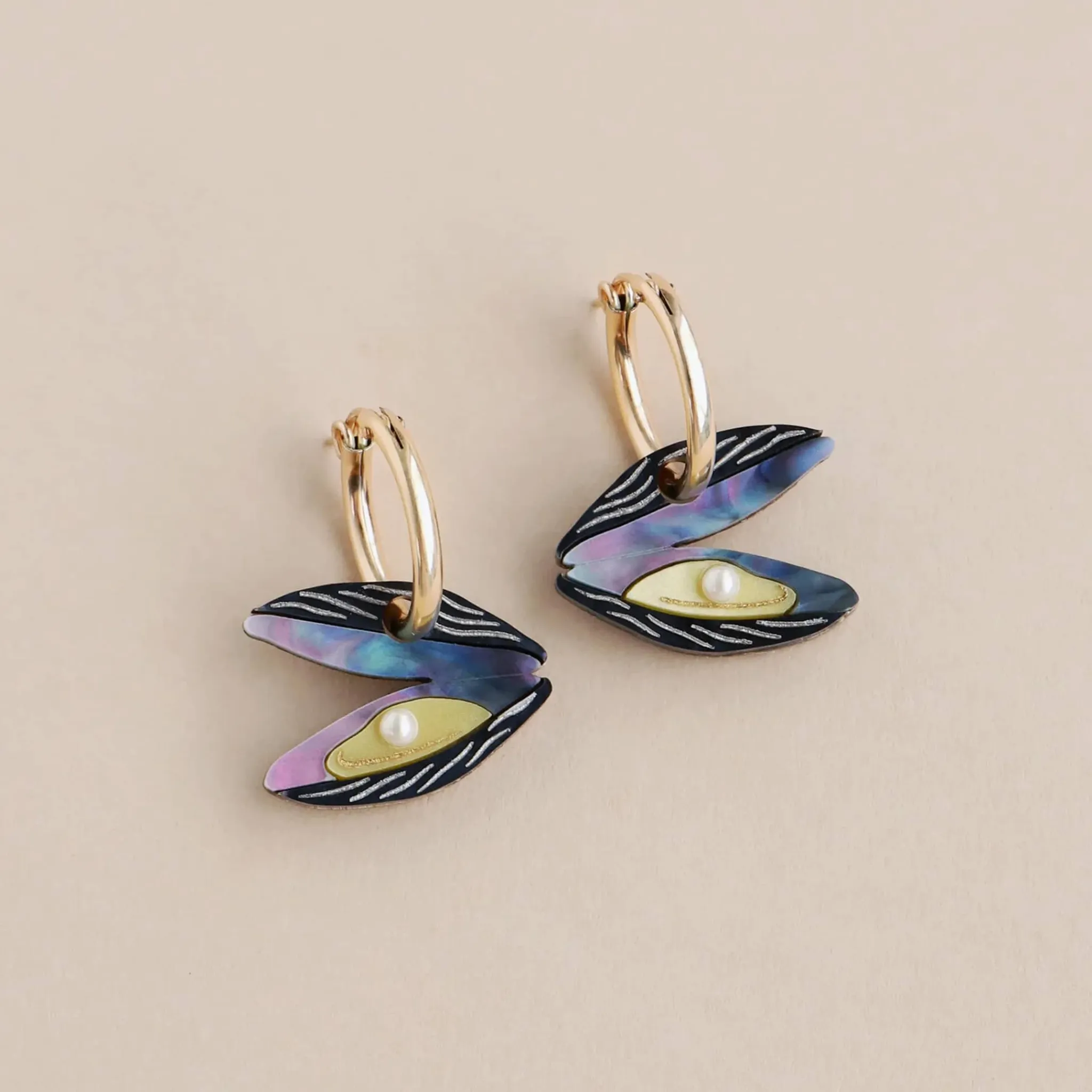 Clearance Mussel Hoop Earrings Tableware Brands