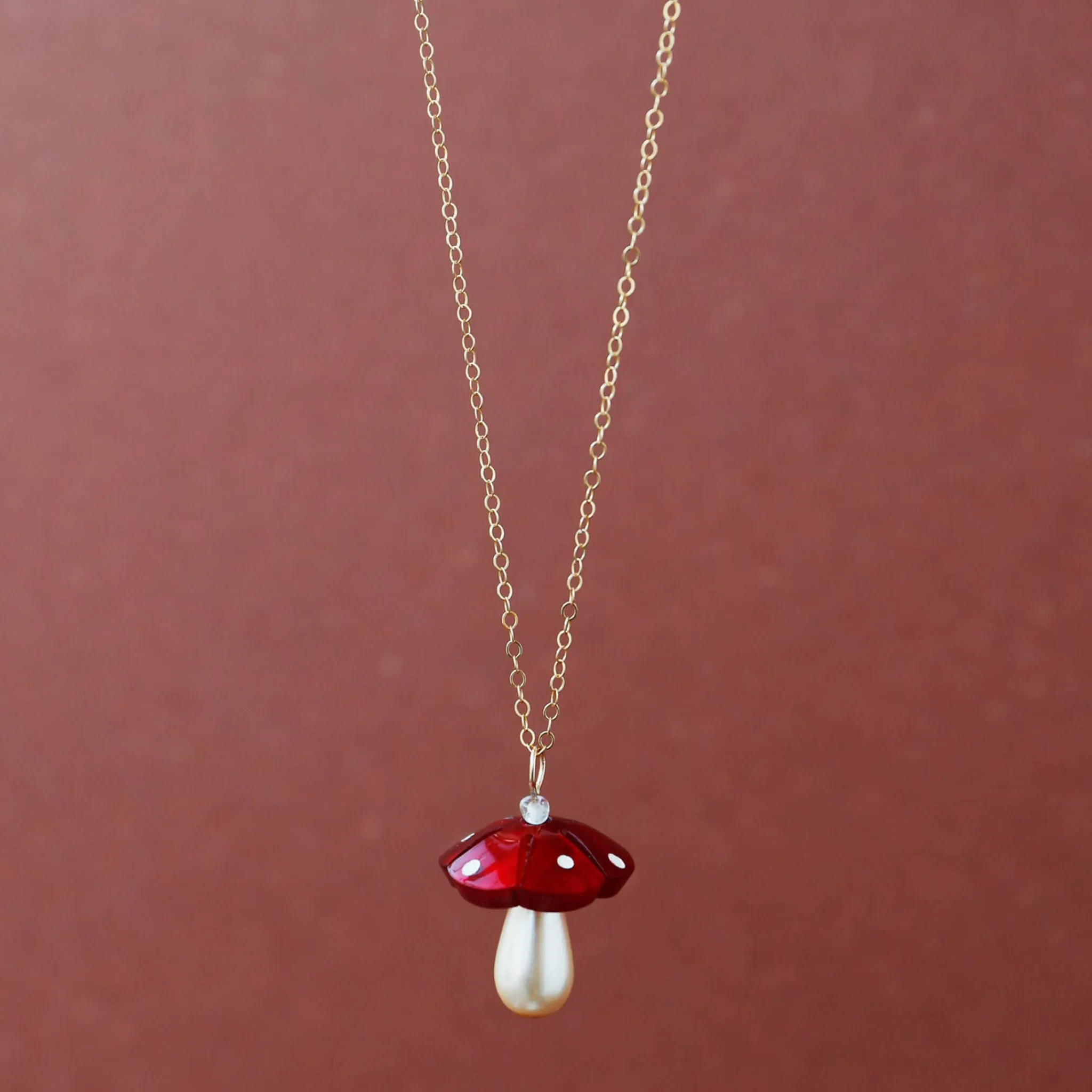 Discount Red Mushroom Necklace Tableware Brands