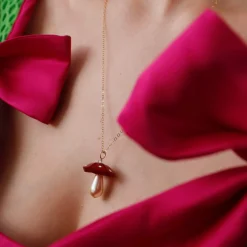 Discount Red Mushroom Necklace Tableware Brands