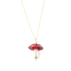 Discount Red Mushroom Necklace Tableware Brands