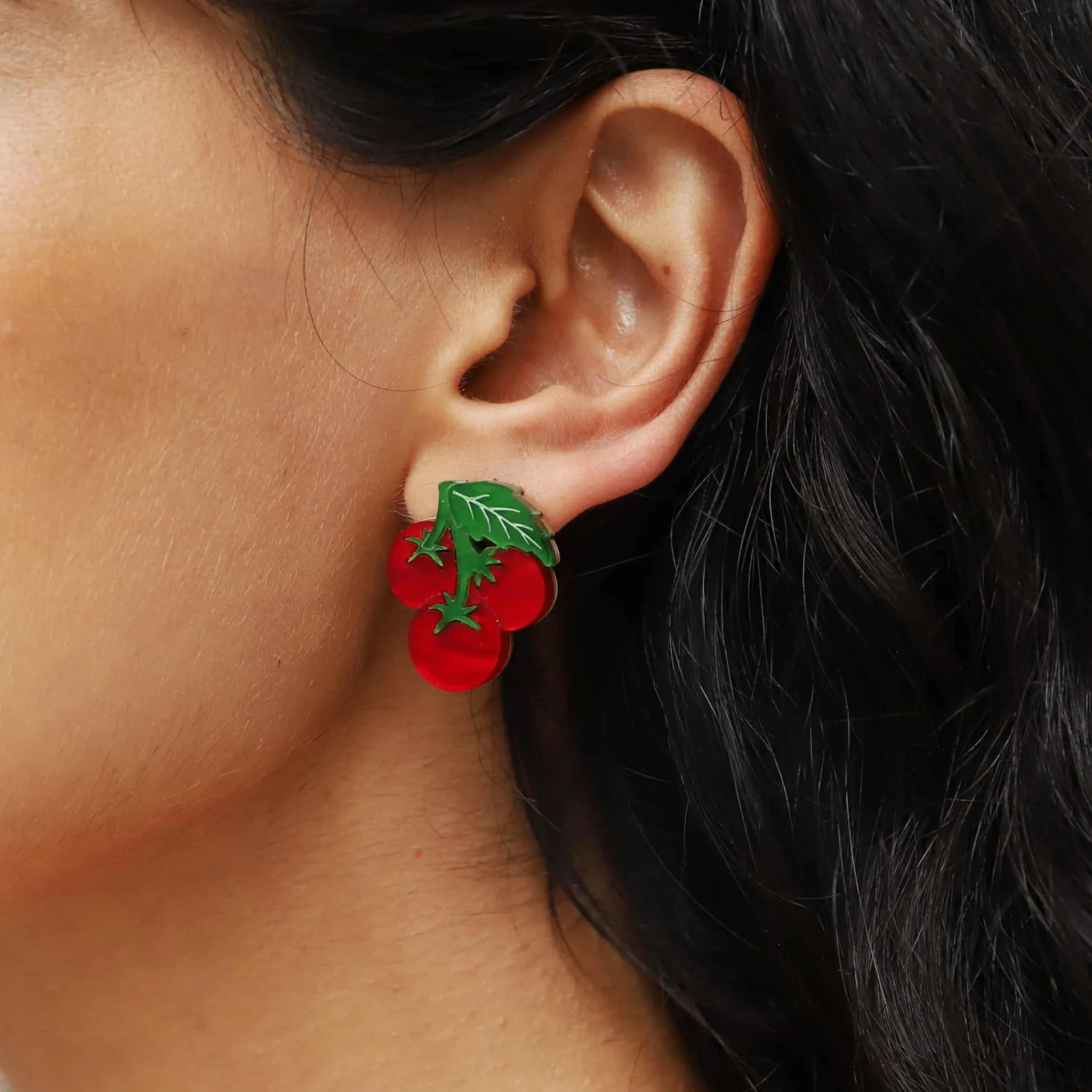Discount Tomato Stud Earrings Tableware Brands