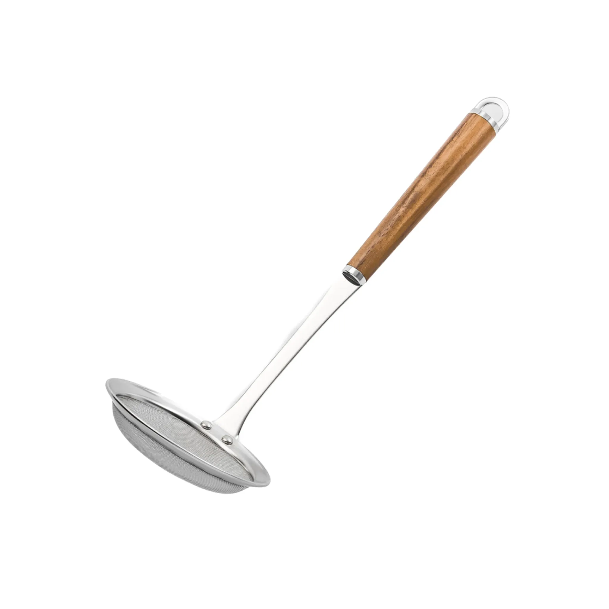 Discount Wood Handle Stainless Steel Fine Mesh Skimmer Kitchen Tools & Utensils