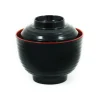 New 5x Melamine Red & Black Miso Soup Bowl, 10cm Tableware Brands|Japanese Ingredients