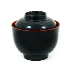 New 5x Melamine Red & Black Miso Soup Bowl, 10cm Tableware Brands|Japanese Ingredients