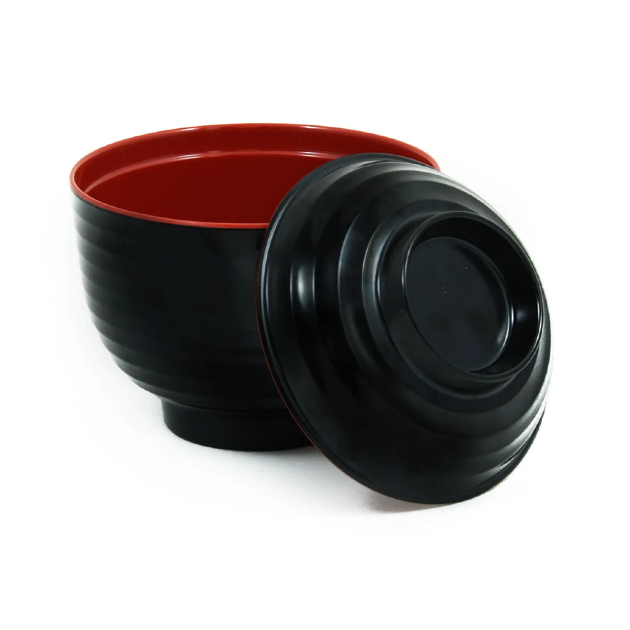 New 5x Melamine Red & Black Miso Soup Bowl, 10cm Tableware Brands|Japanese Ingredients